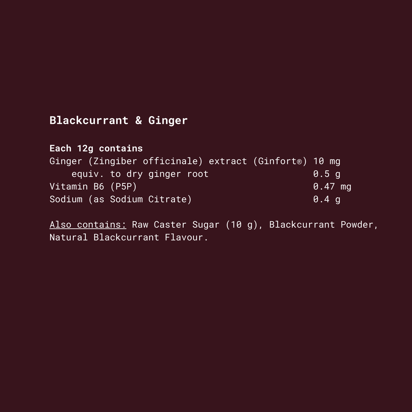 Morning Relief | Blackcurrant & Ginger