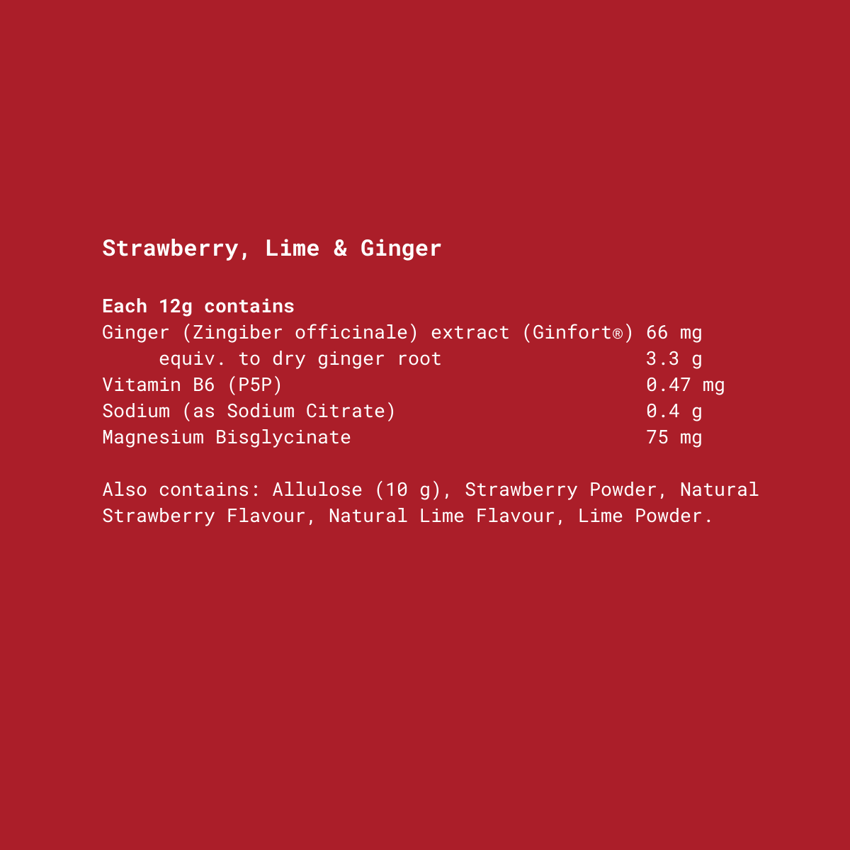 Cycle Relief | Strawberry, Lime & Ginger